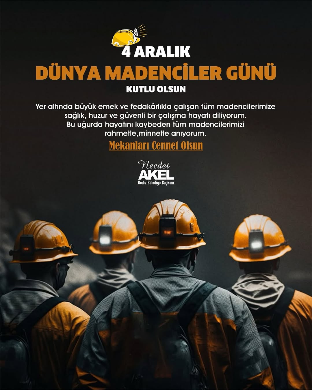 Gediz Belediyesi'nden Madenciler Günü Paylaşımı