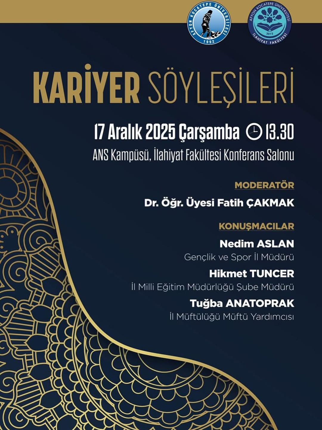 Afyon Kocatepe Üniversitesi'nde Kariyer Söyleşileri