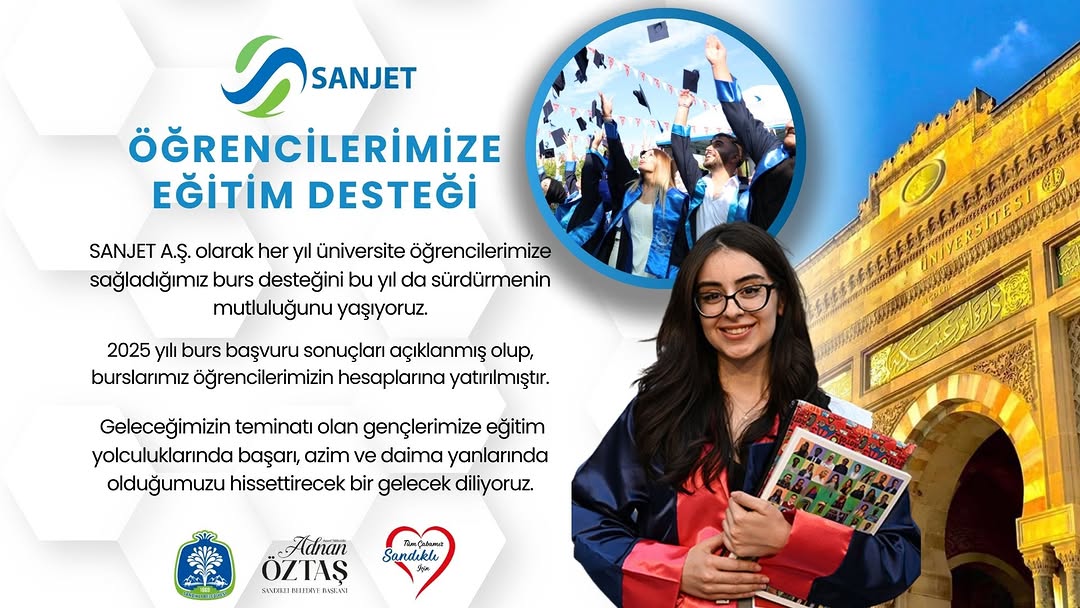 SANJET A.Ş. Öğrencilere Burs Desteği Sağlıyor