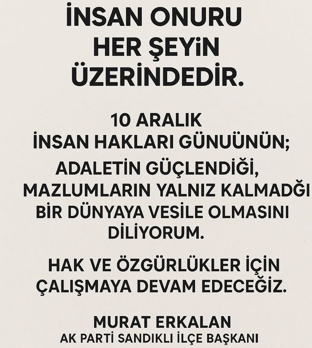 Her İnsan Değerlidir: 10 Aralık İnsan Hakları Günü Mesajı