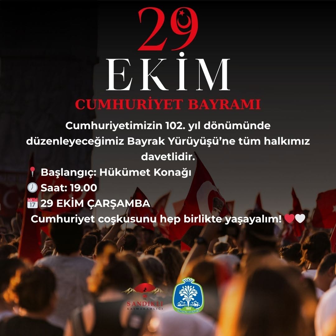 29 Ekim Cumhuriyet Bayramı’nda Bayrak Yürüyüşünde Buluşuyoruz!