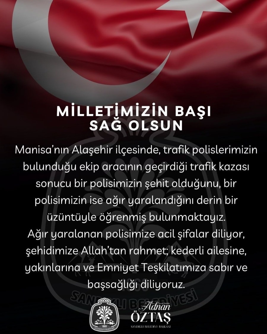 Manisa'nın Alaşehir ilçesinde Trafik Kazası: Bir Polis Şehit Oldu, Bir Polis Ağır Yaralandı