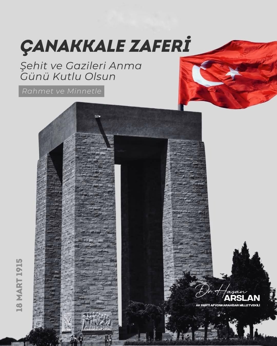 18 Mart Çanakkale Zaferi'nin 111. Yıl Dönümünde Şehitlerimizi Saygıyla Anıyoruz