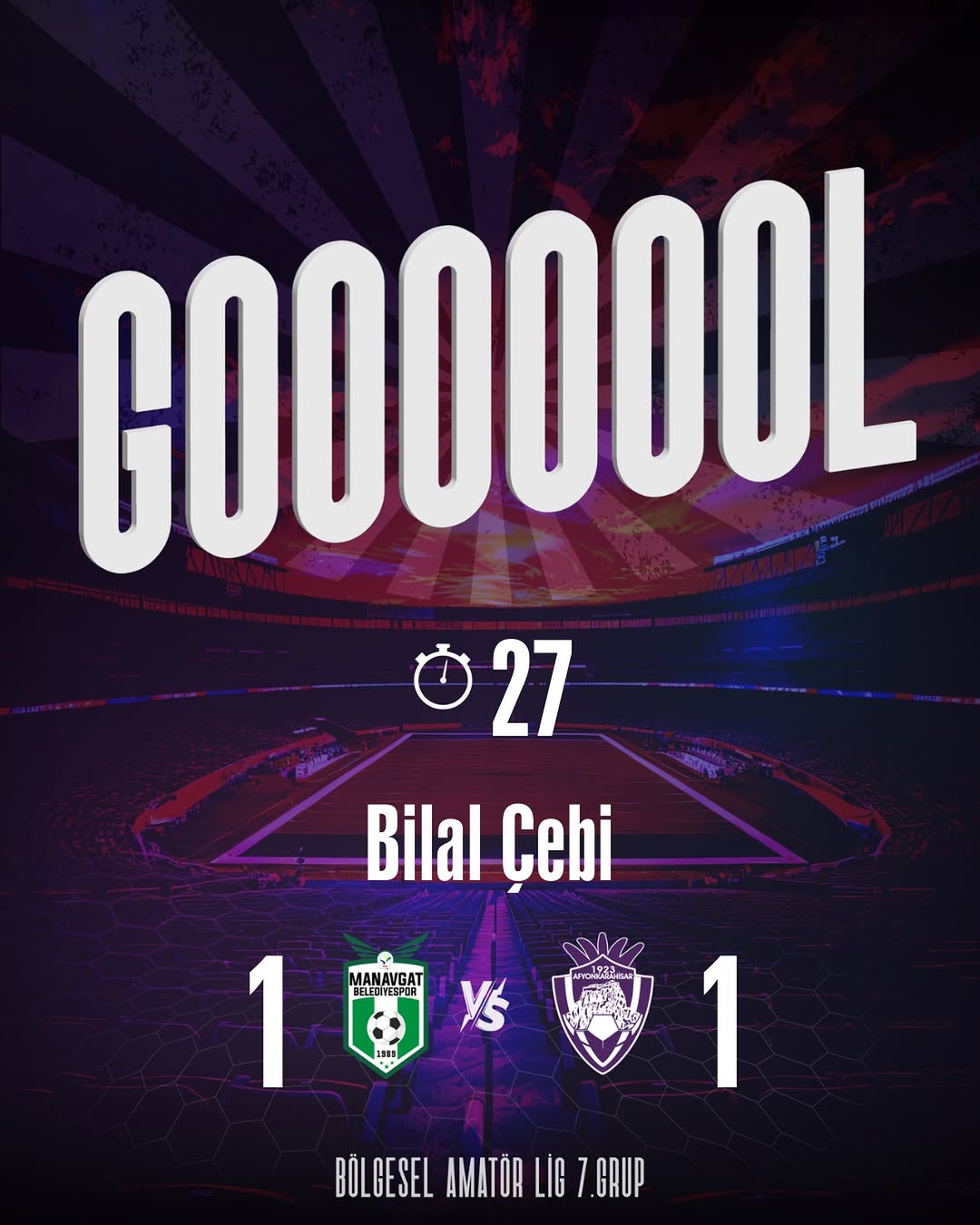 1923 Afyonkarahisar Spor Kulübü'nden Yeni Gol!