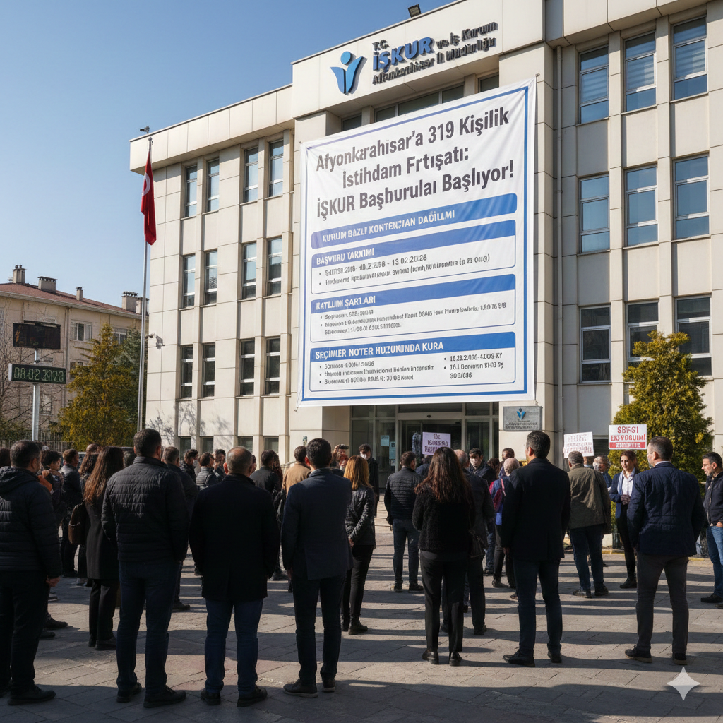 Afyon'da 319 Kişi İşe Alınacak. Acele Edin..