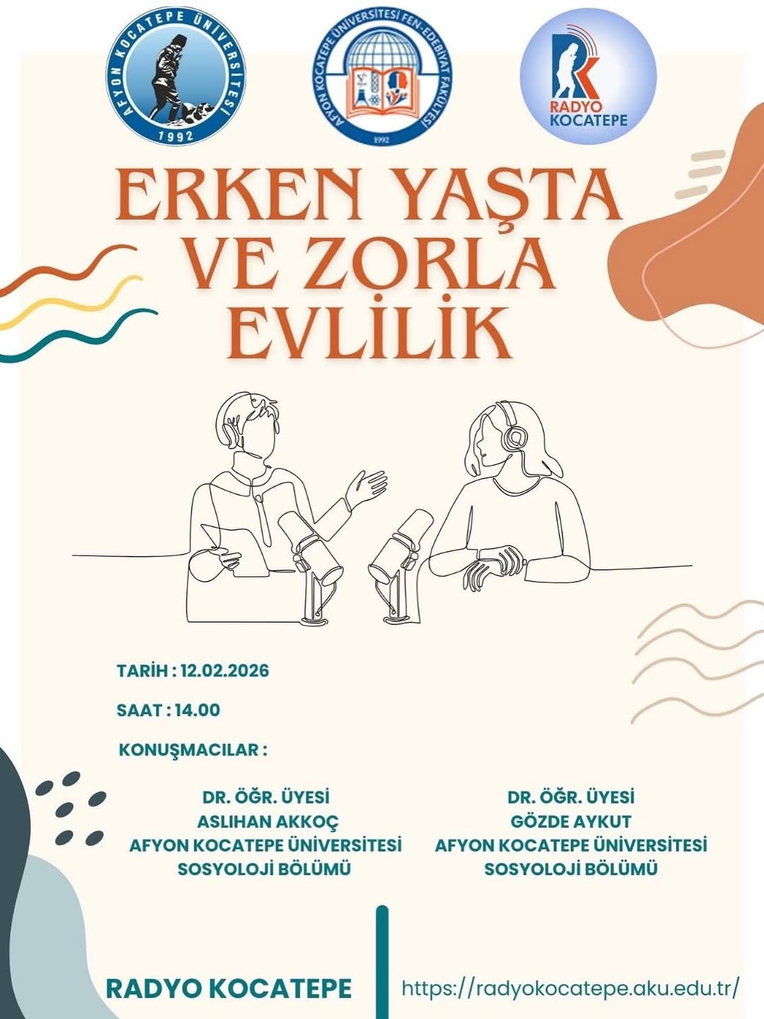 Afyon Kocatepe Üniversitesi'nden Erken Yaşta ve Zorla Evlilik Konulu Radyo Programı