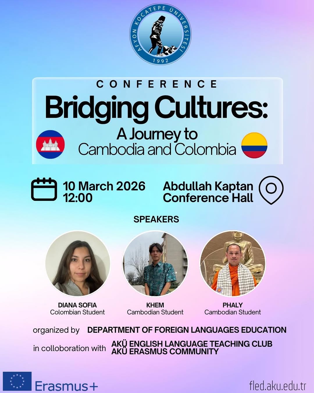 Afyon Kocatepe Üniversitesi'nden Kültürel Etkinlik: Kamboçya ve Kolombiya'ya Seyahat