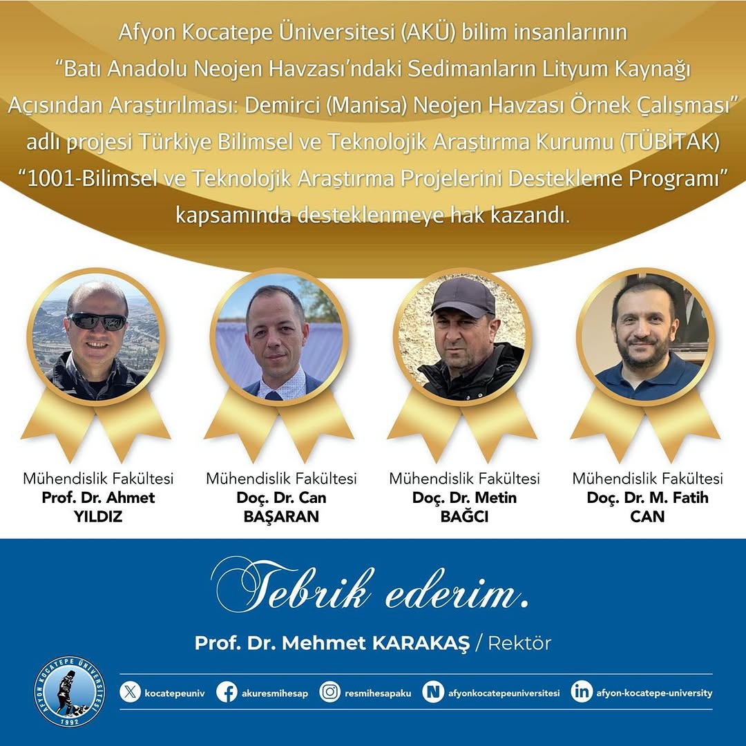 Afyon Kocatepe Üniversitesi'nden Yeni Bir Paylaşım