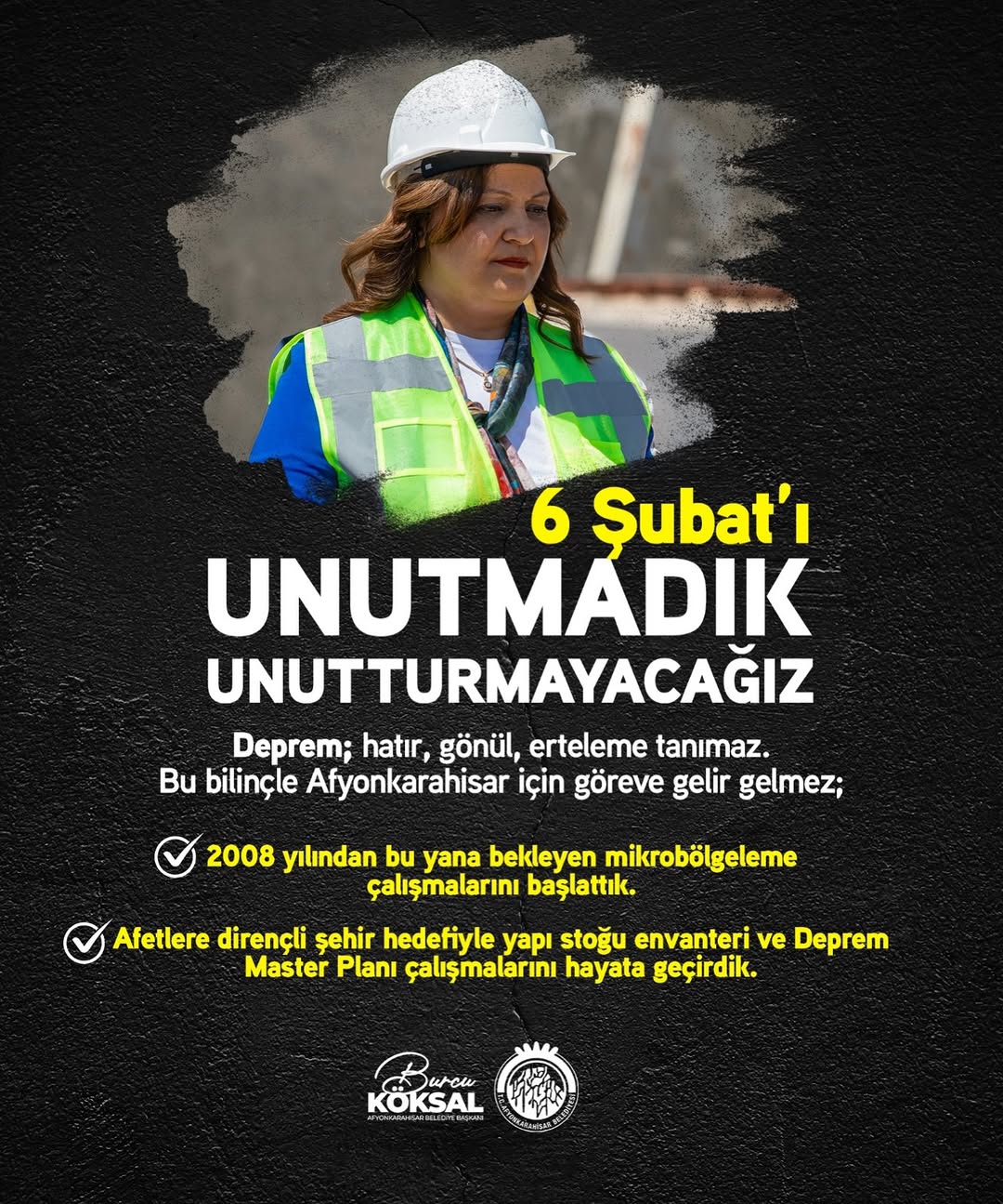 Afyonkarahisar Belediye Başkanı Burcu Köksal'dan Deprem Bilincine Vurgu