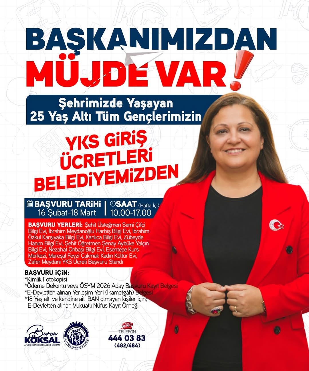 Afyonkarahisar Belediye Başkanı Burcu Köksal'dan Gençlere YKS Giriş Ücreti Müjdesi