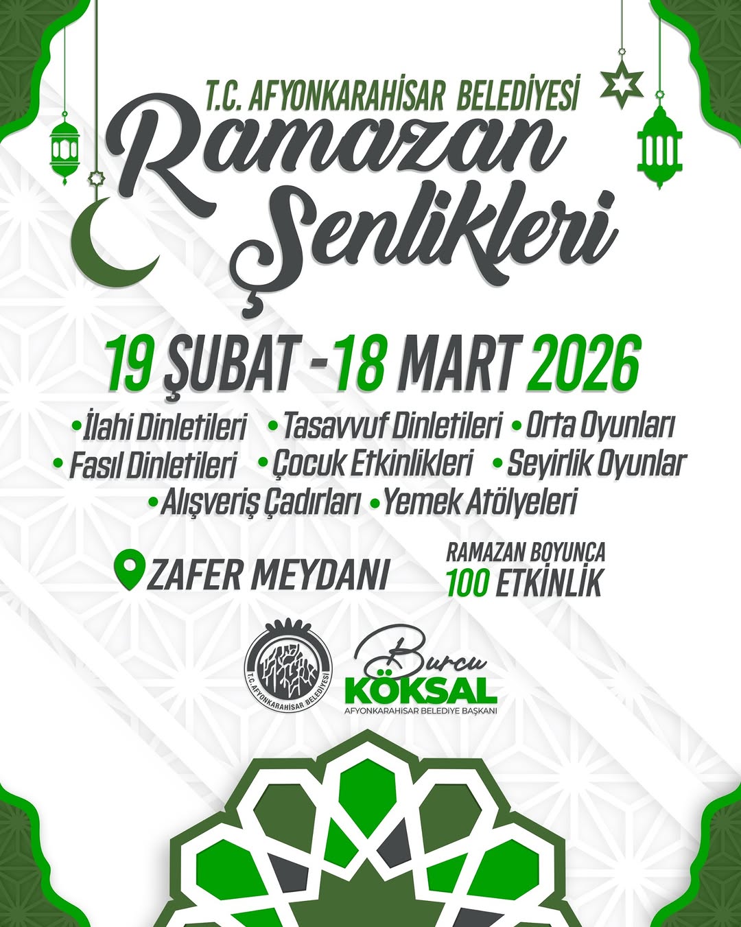 Afyonkarahisar Belediyesi Ramazan Şenliklerini Duyurdu