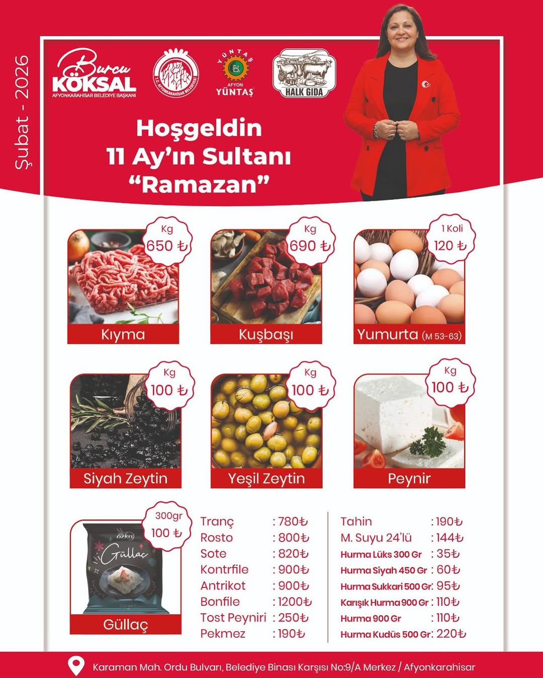 AfyonKarahisar Belediyesinden Ramazan Ayı Kampanyası: Bereketi Artırın, Bütçenize Katkı Sağlayın!