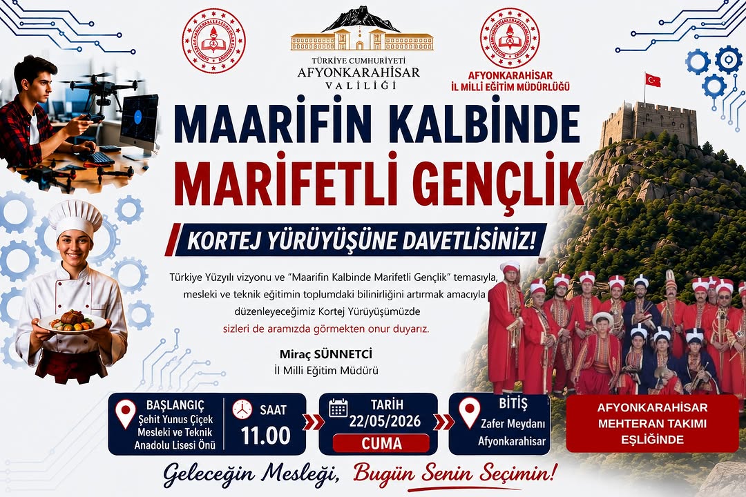 Afyonkarahisar İl Milli Eğitim Müdürlüğü'nden Kortej Yürüyüşüne Davet
