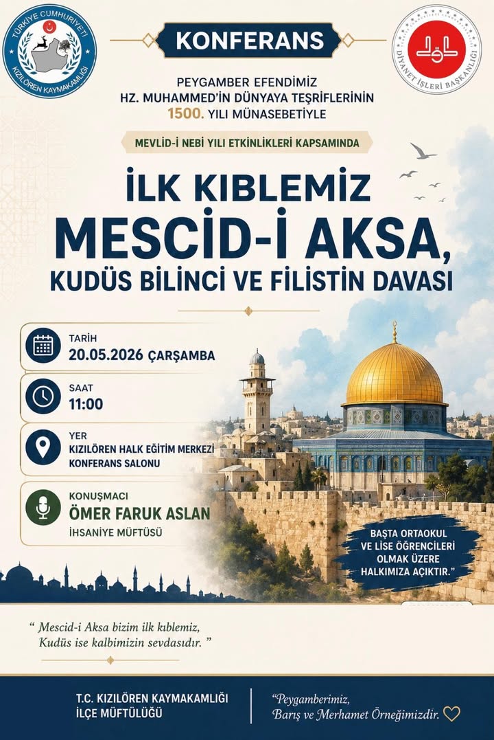 Afyonkarahisar KızılÖren Müftülüğü tarafından düzenlenen Kudüs Bilinci ve Filistin Davası Konferansı