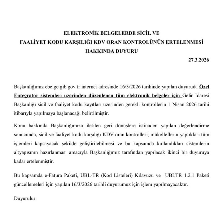 Afyonkarahisar Mali Müşavirler Odası'ndan Paylaşım