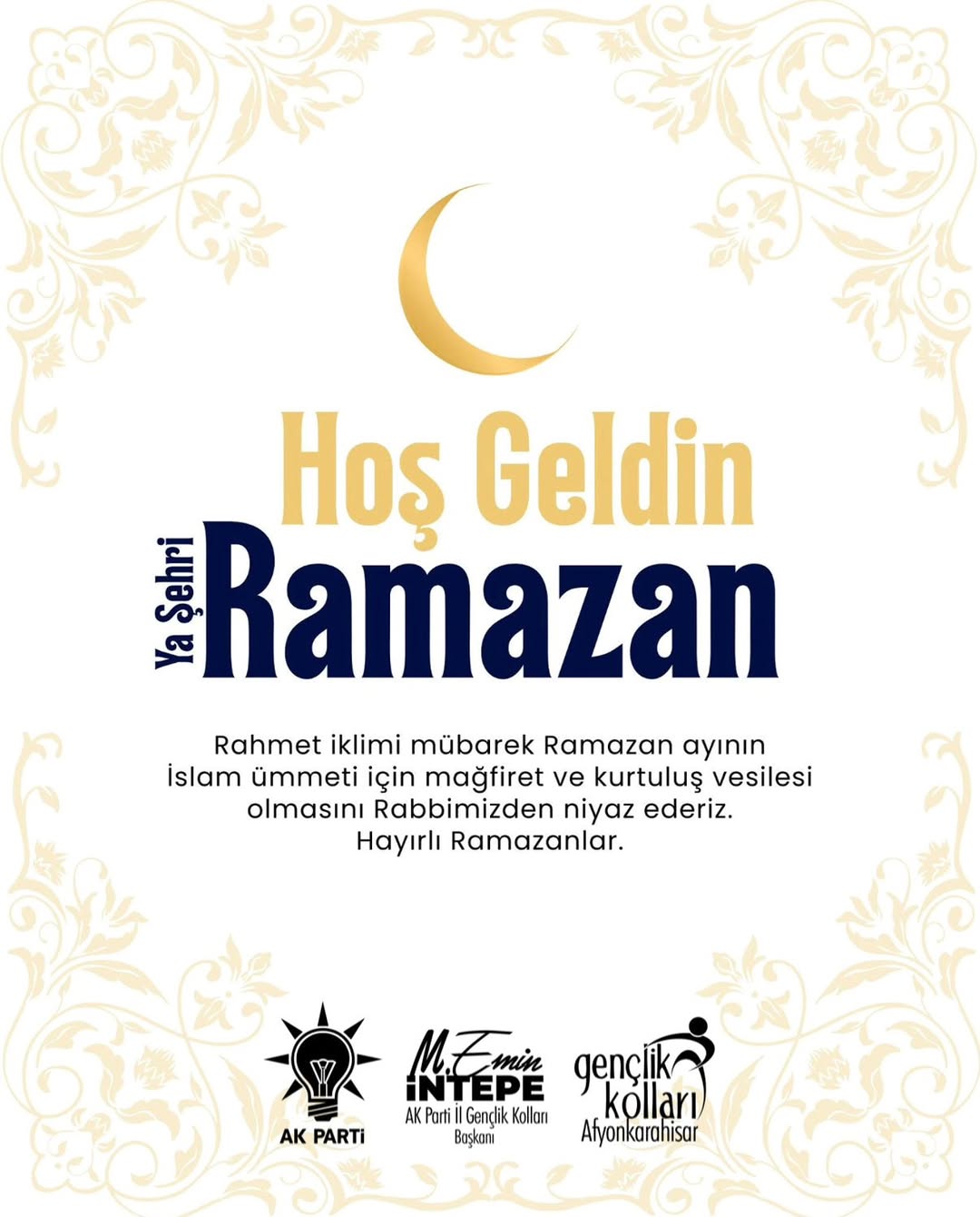 Ak Parti Afyonkarahisar İl Gençlik Kolları Başkanı'ndan Ramazan Mesajı