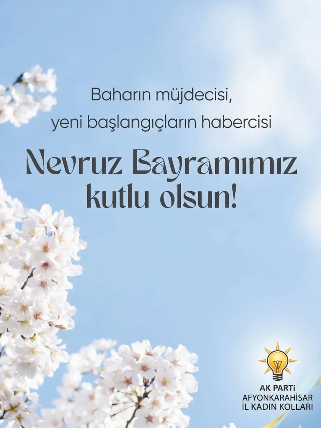 AK Parti Afyonkarahisar İl Kadın Kolları'ndan Nevruz Mesajı