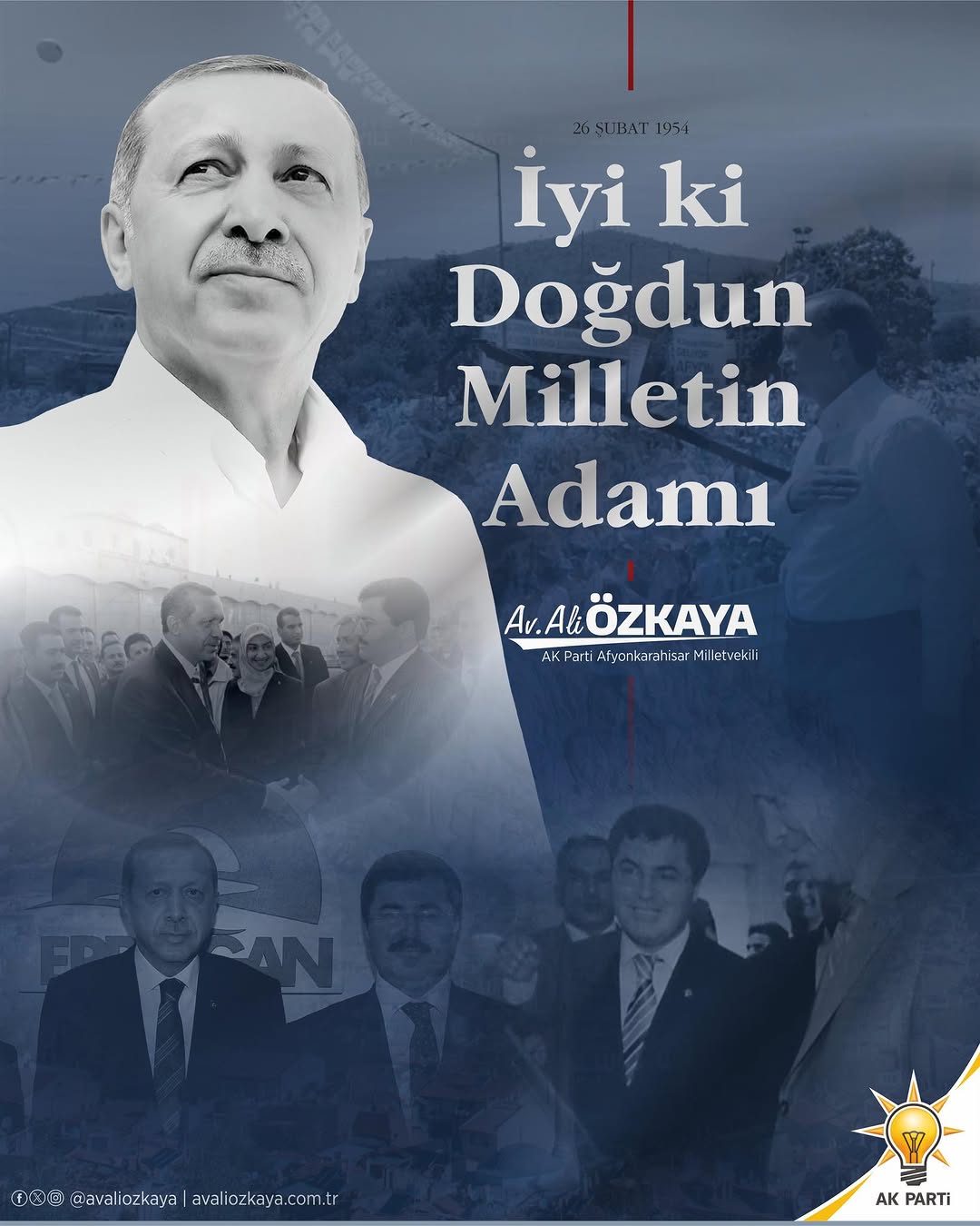 Ak Parti Milletvekili Ali Özkaya, Cumhurbaşkanı Erdoğan'ın Doğum Gününü Kutladı