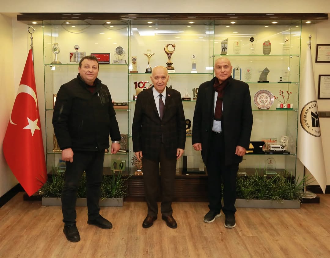 Ankara Yeni Mahalle Belediye Başkanı Fethi Yaşar, K.Karacaören Belediye Başkanı Üzeyir Kasap'ı Makamında Ağırladı