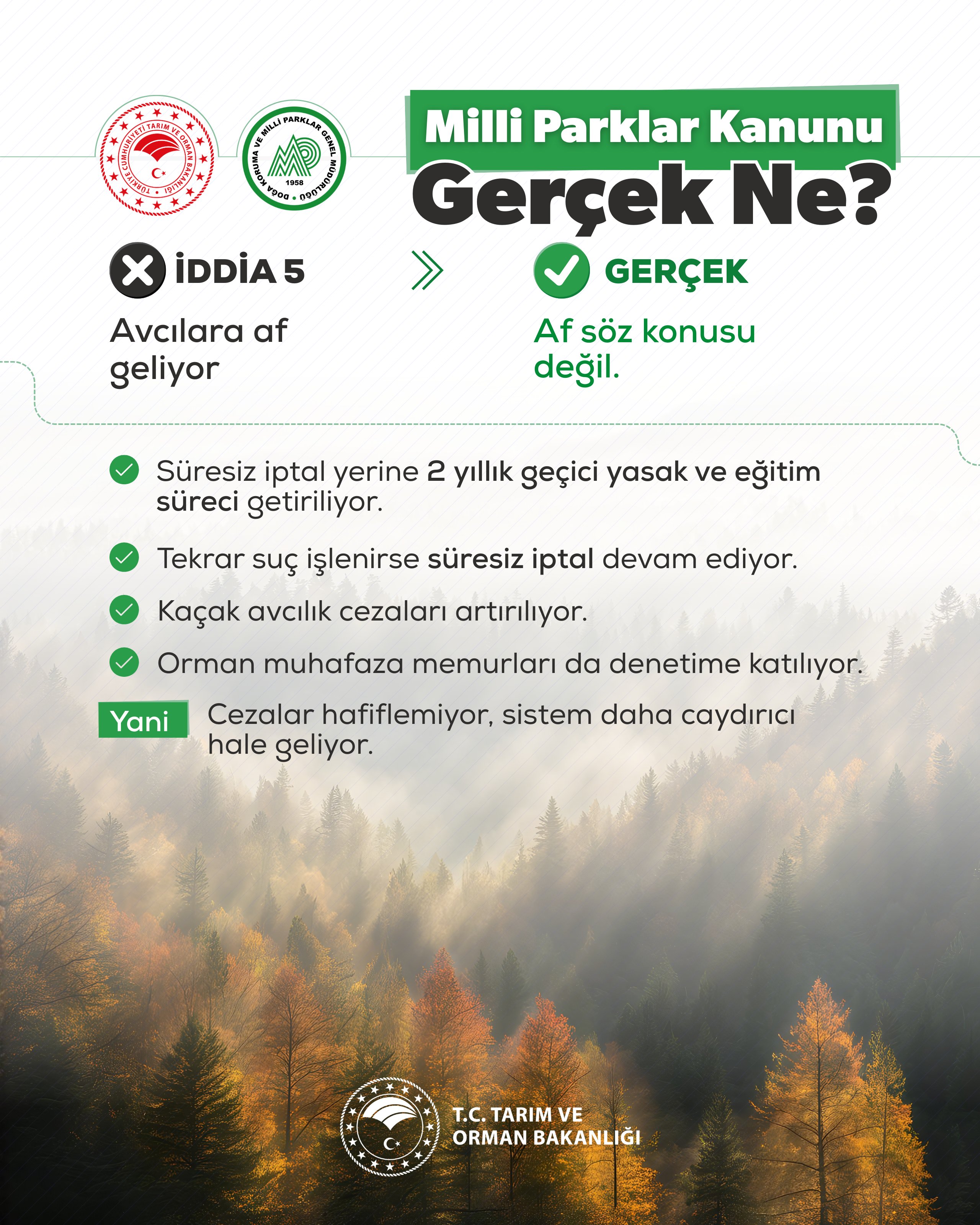 Avcılara Af Gündemde Değil