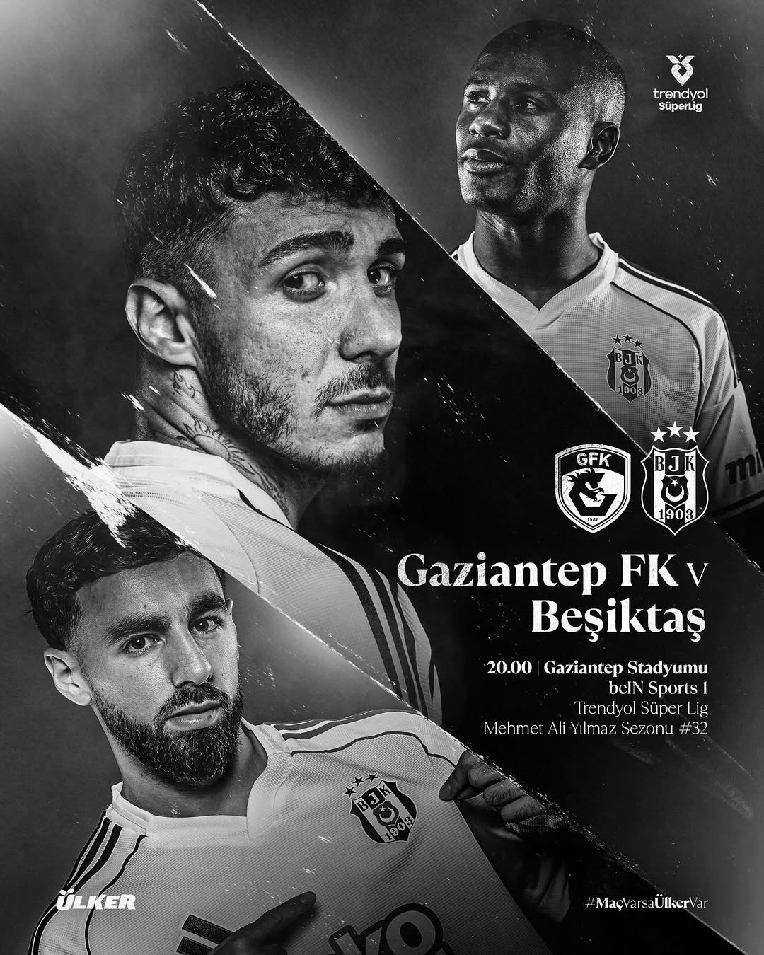 Beşiktaş'ın Gaziantep FK ile Oynayacağı Maç Bugün