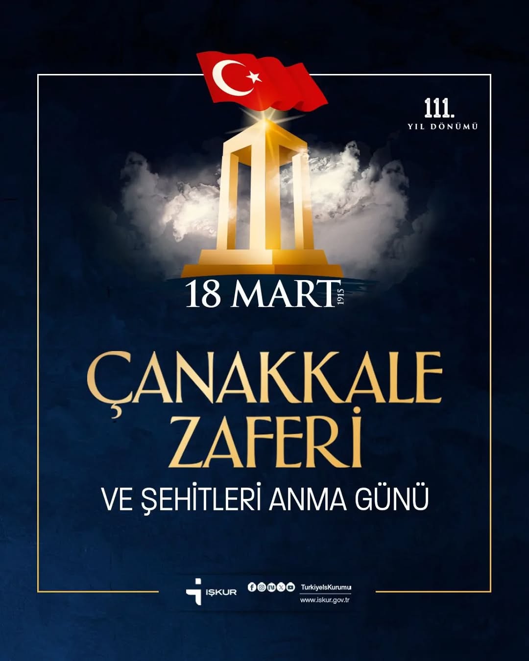 Çanakkale Zaferi'nin 111. Yıl Dönümünde Gazi Mustafa Kemal Atatürk ve Kahramanlarımızı Anıyoruz
