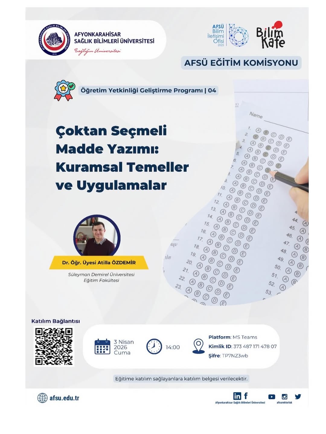 Çoktan Seçmeli Madde Yazımı: Kuramsal Temeller ve Uygulamalar