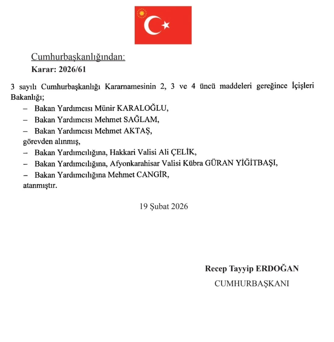 Cumhurbaşkanı Erdoğan'dan İçişleri Bakan Yardımcılığı atamasına ilişkin tebrik