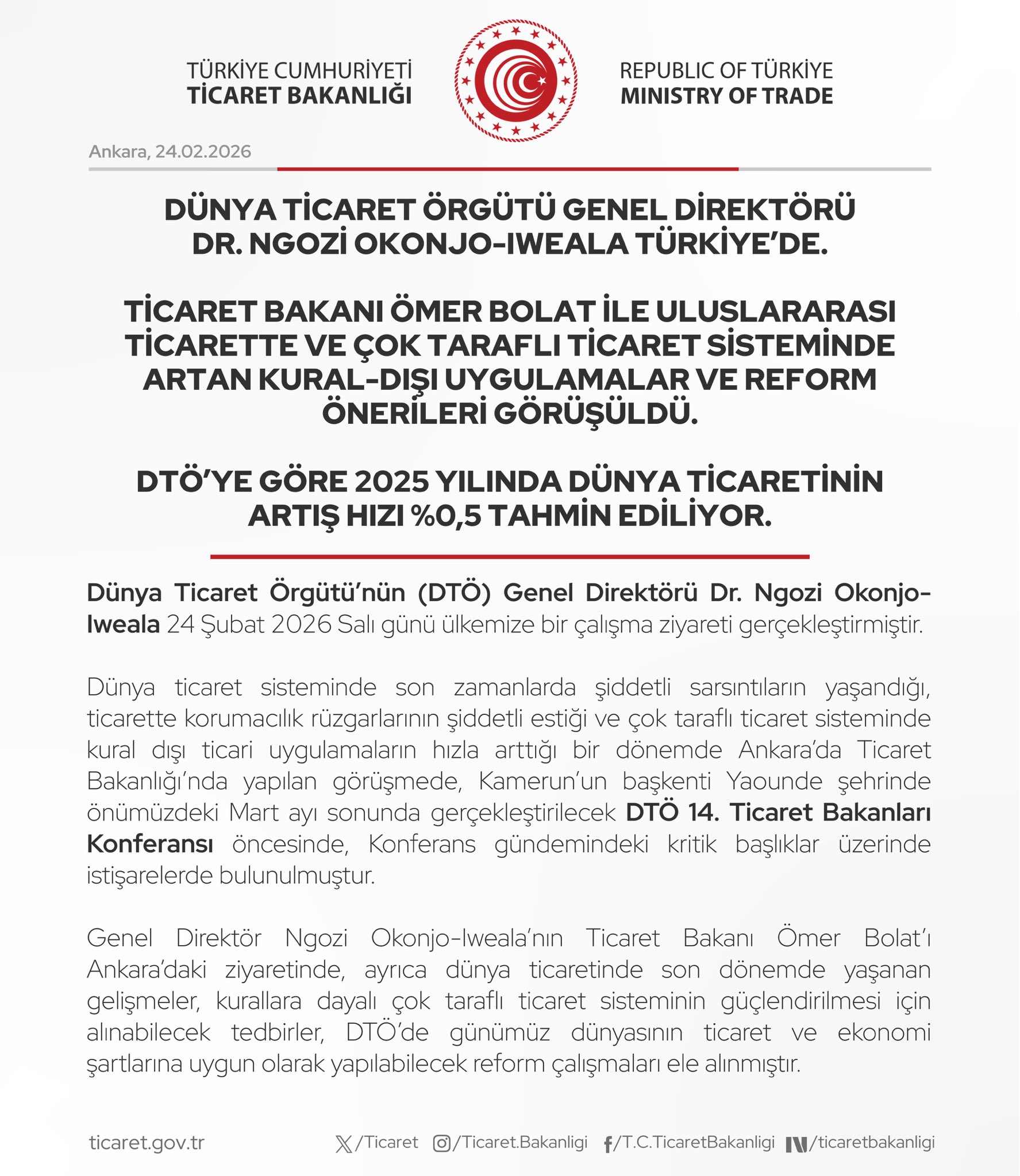 DTÖ Genel Direktörü Türkiye'de