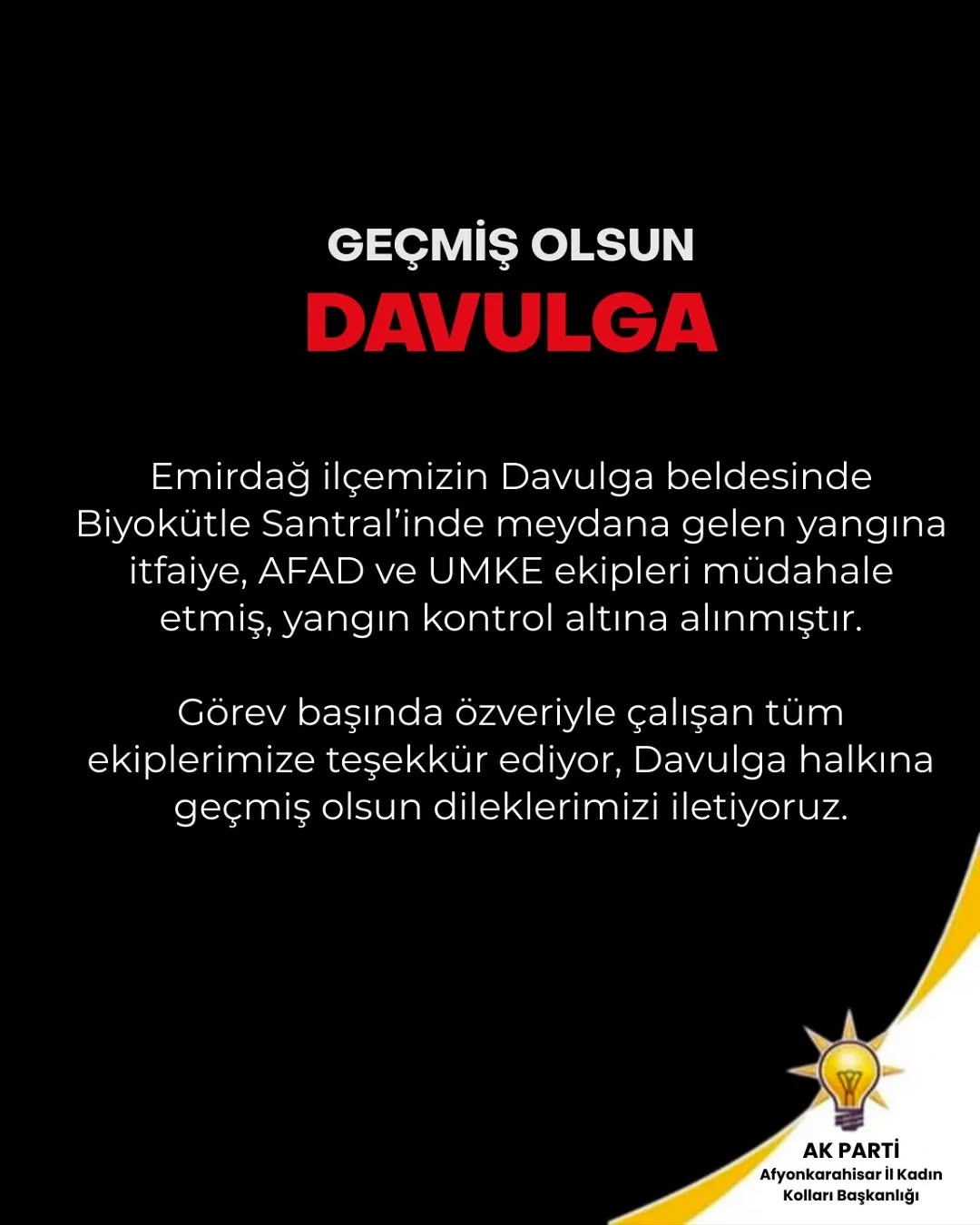 Emirdağ Davulga Beldesi'nde Biyokütle Santralında Çıkan Yangın Kontrol Altına Alındı