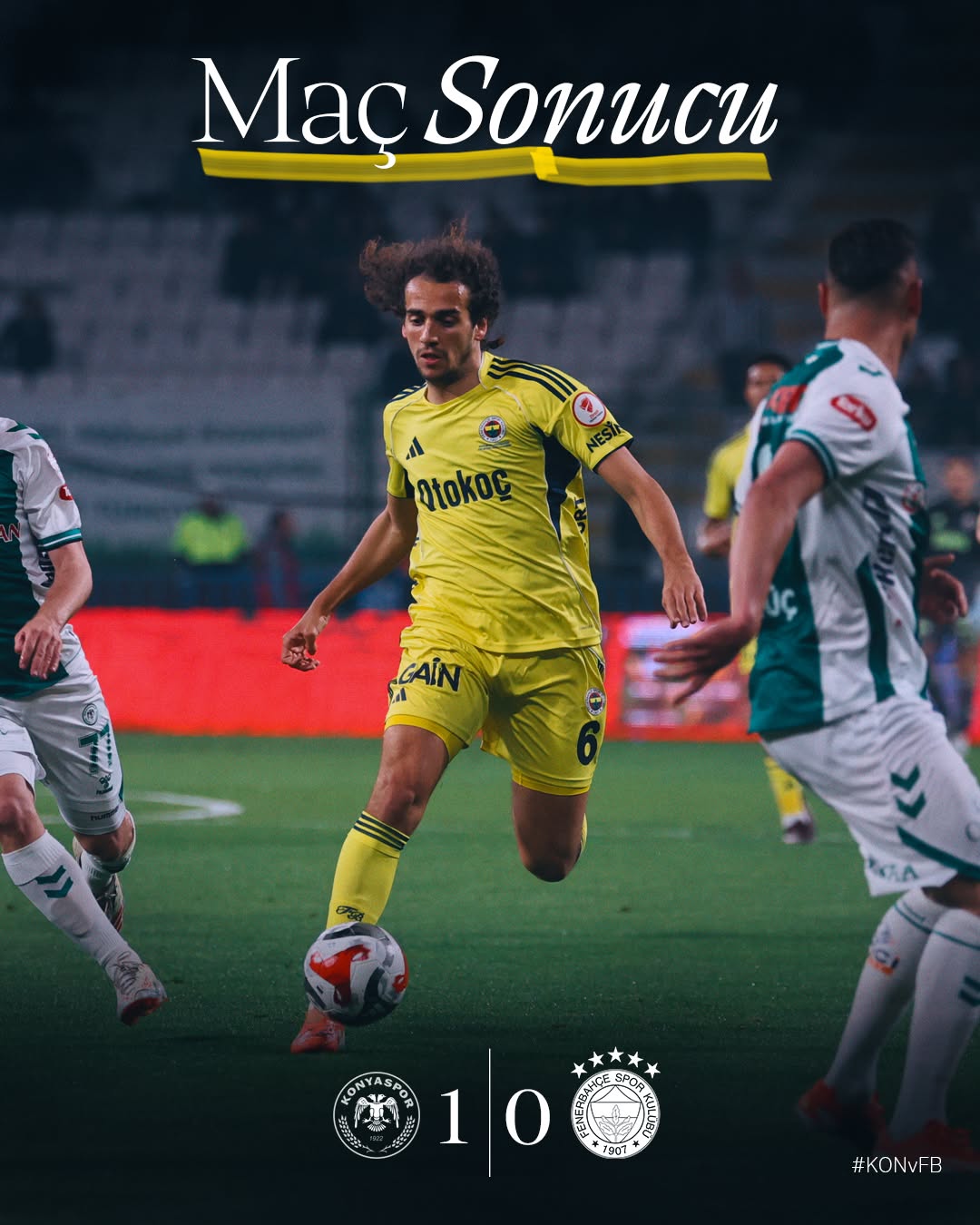 Fenerbahçe Deplasmanda T. Konyaspor'a Mağlup Oldu