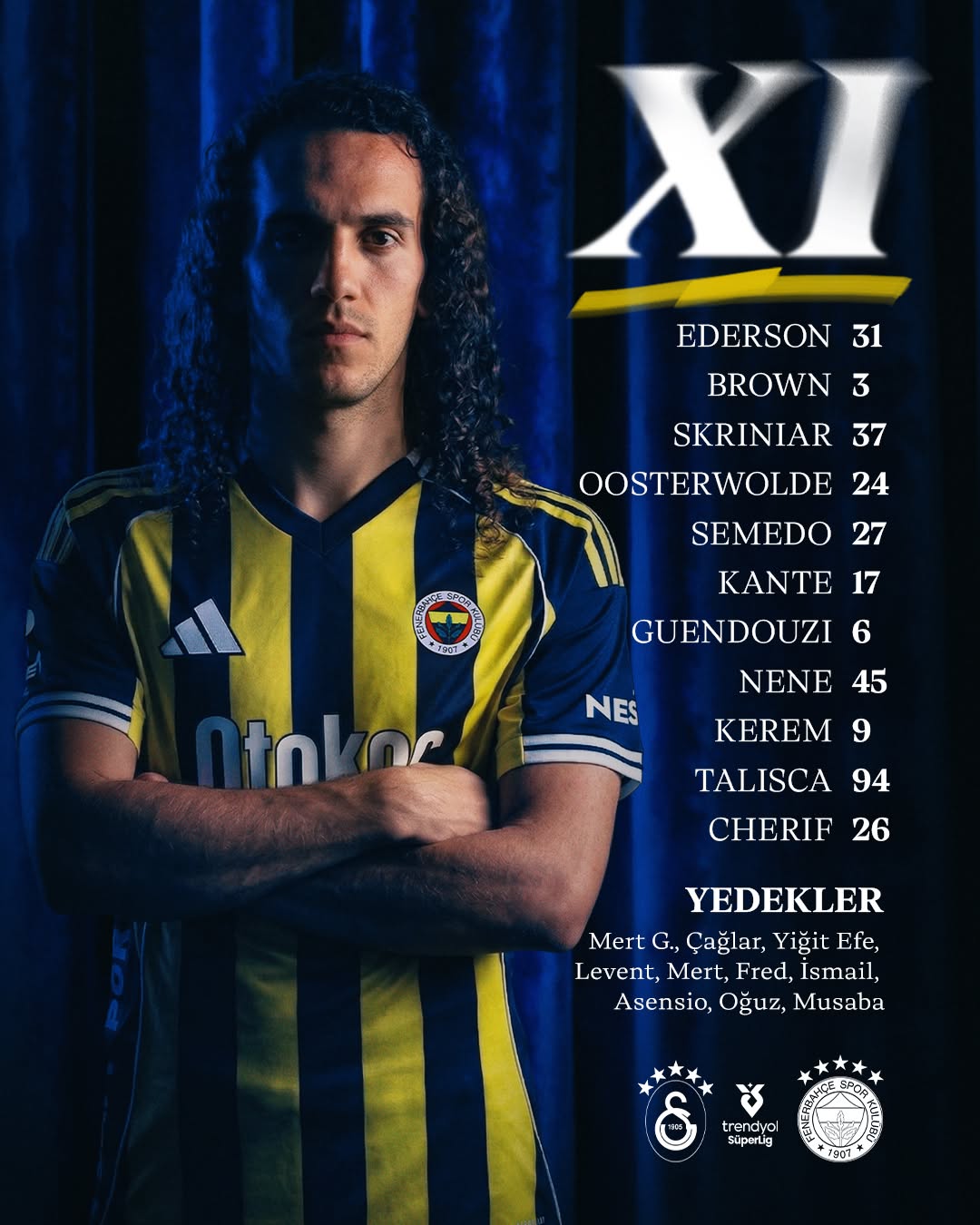 Fenerbahçe'nin Galatasaray Maçı İlk 11'i Belli Oldu