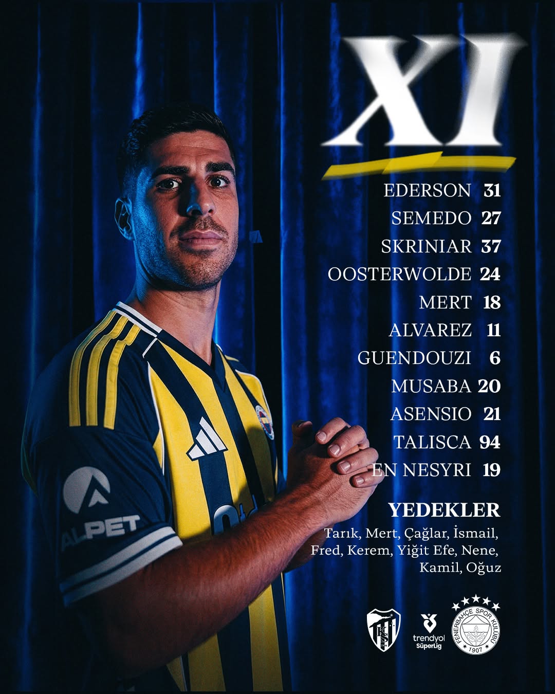 Fenerbahçe'nin Kocaelispor Maçı İlk 11'i Belli Oldu
