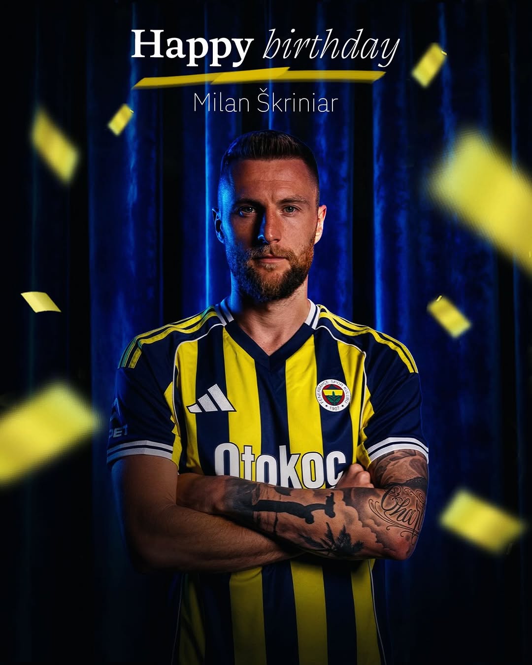 Fenerbahçe'nin Takım Kaptanlarından Milan Skriniar'ın Doğum Günü Kutlaması