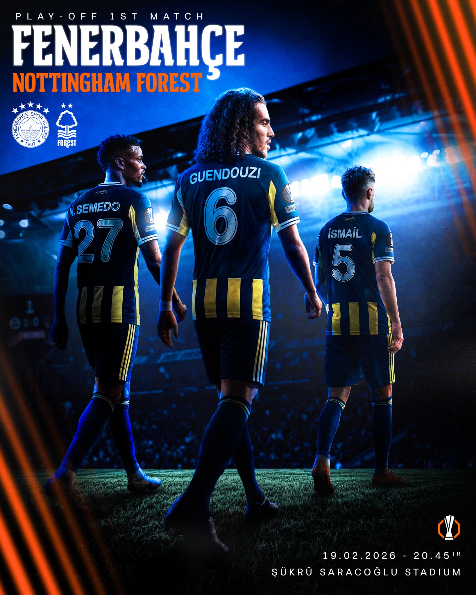 Fenerbahçe, UEFA Avrupa Ligi Play-off'unda Nottingham Forest'ı Ağırlıyor