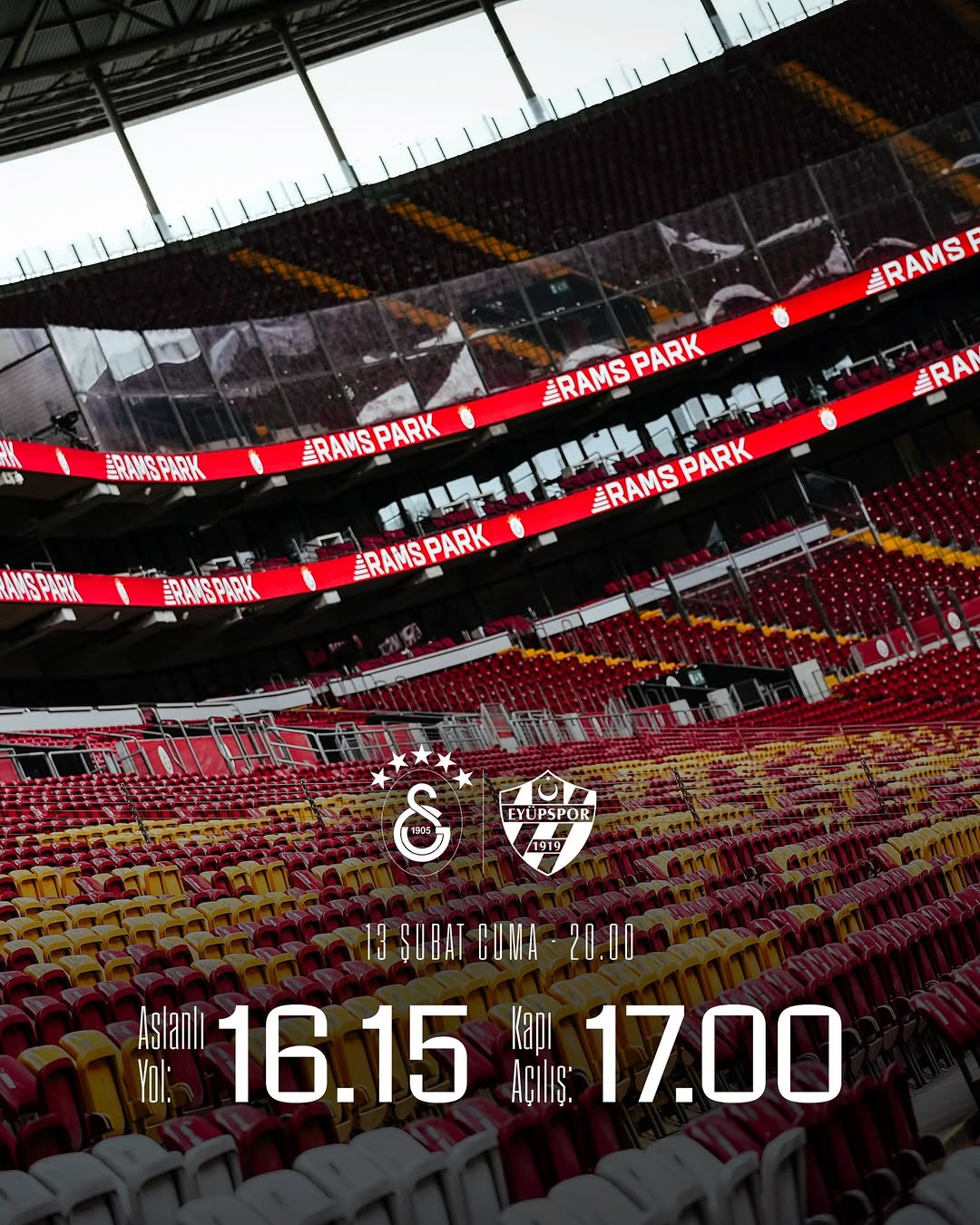 Galatasaray'ın Eyüpspor ile Oynayacağı Maçın Stadyum Bilgileri