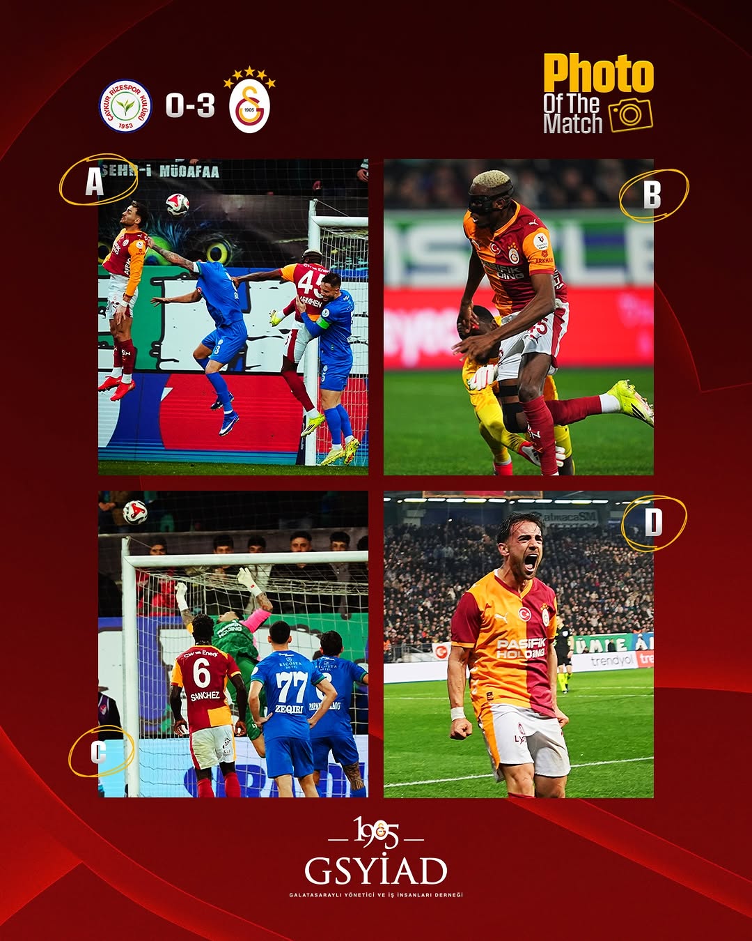 Galatasaray Spor Kulübü Maçın En Güzel Sarı Kırmızı Karelerini Seçiyor