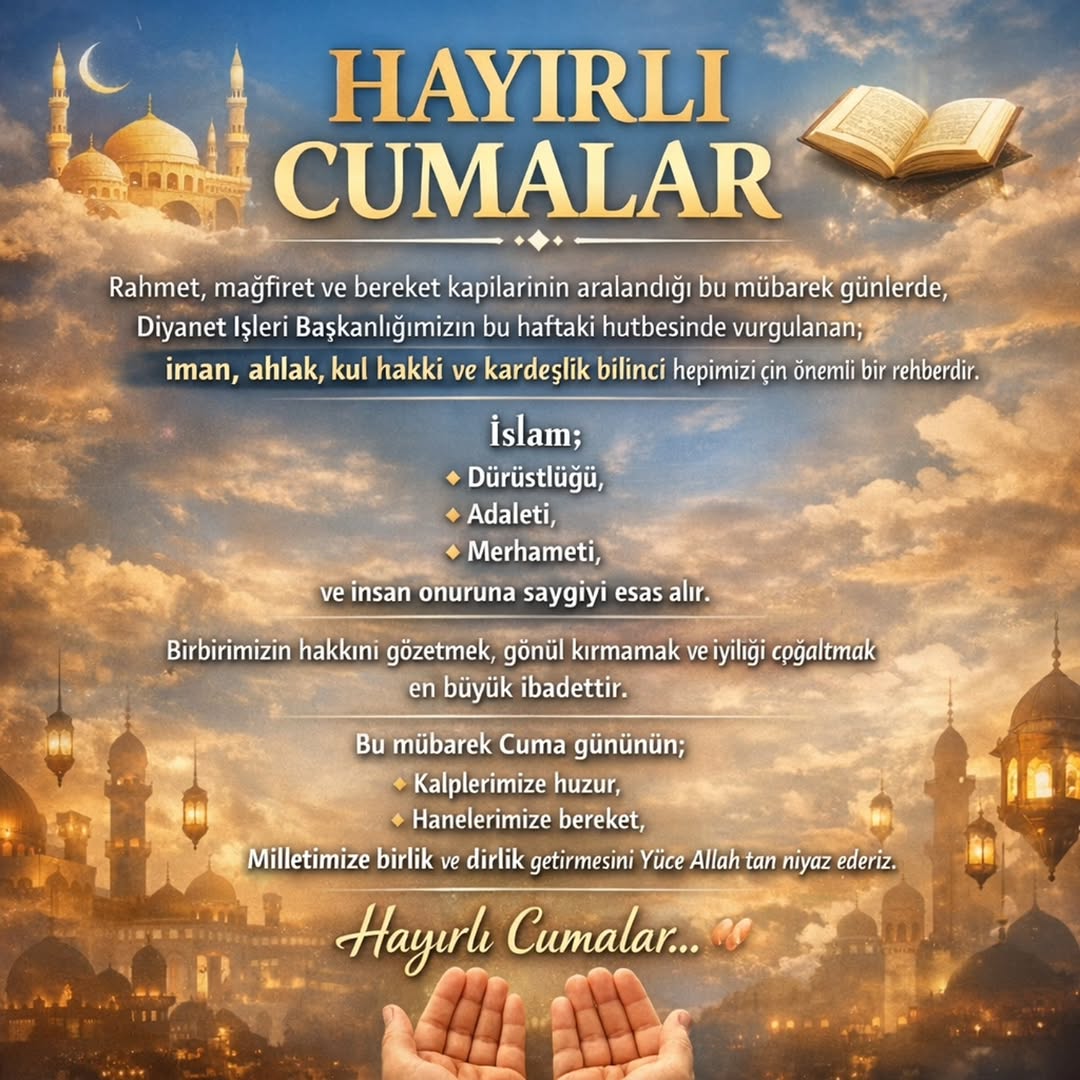 HAYIRLI CUMALAR: Rahmet, Mağfiret ve Bereket Kapıları Açılıyor