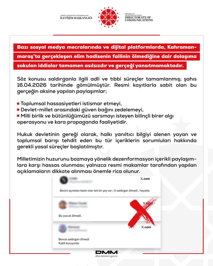 Kahramanmaraş'ta Gerçekleşen Hadiseyle İlgili İddialar Yalanlandı