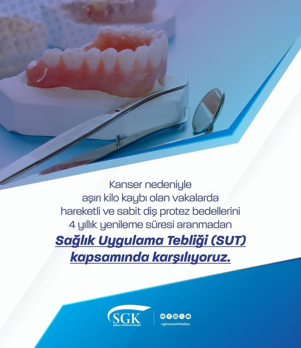 Kanser Nedeniyle Diş Protez Bedelleri SGK Tarafından Karşılanacak