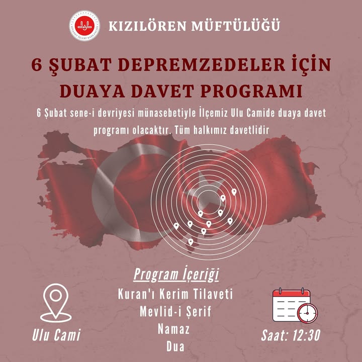 Kızılören Müftülüğü'nden Önemli Açıklama