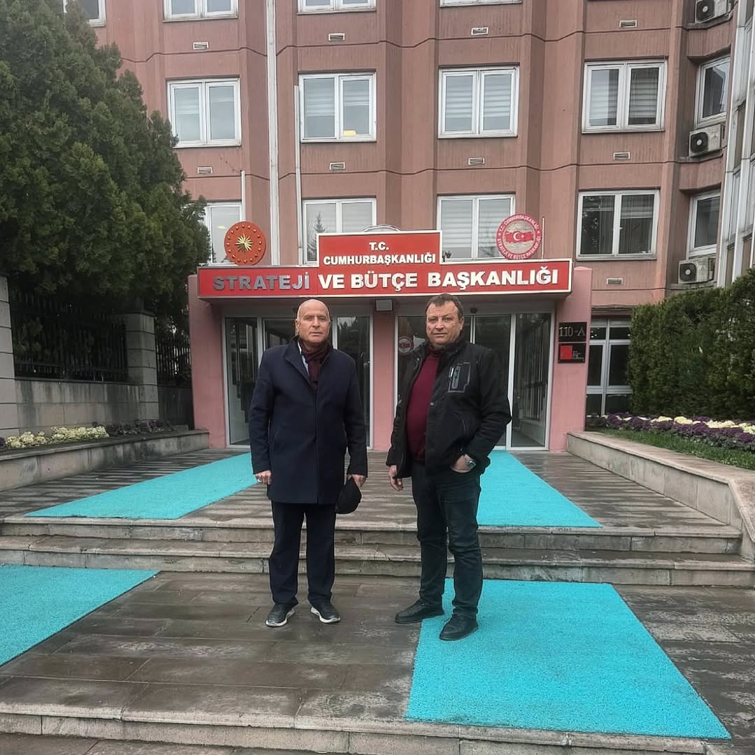 K.Karacaören Belediye Başkanı Üzeyir Kasap, Strateji ve Bütçe Başkanlığı Özel Kalem Müdürü Adem Özden'i Ziyaret Etti