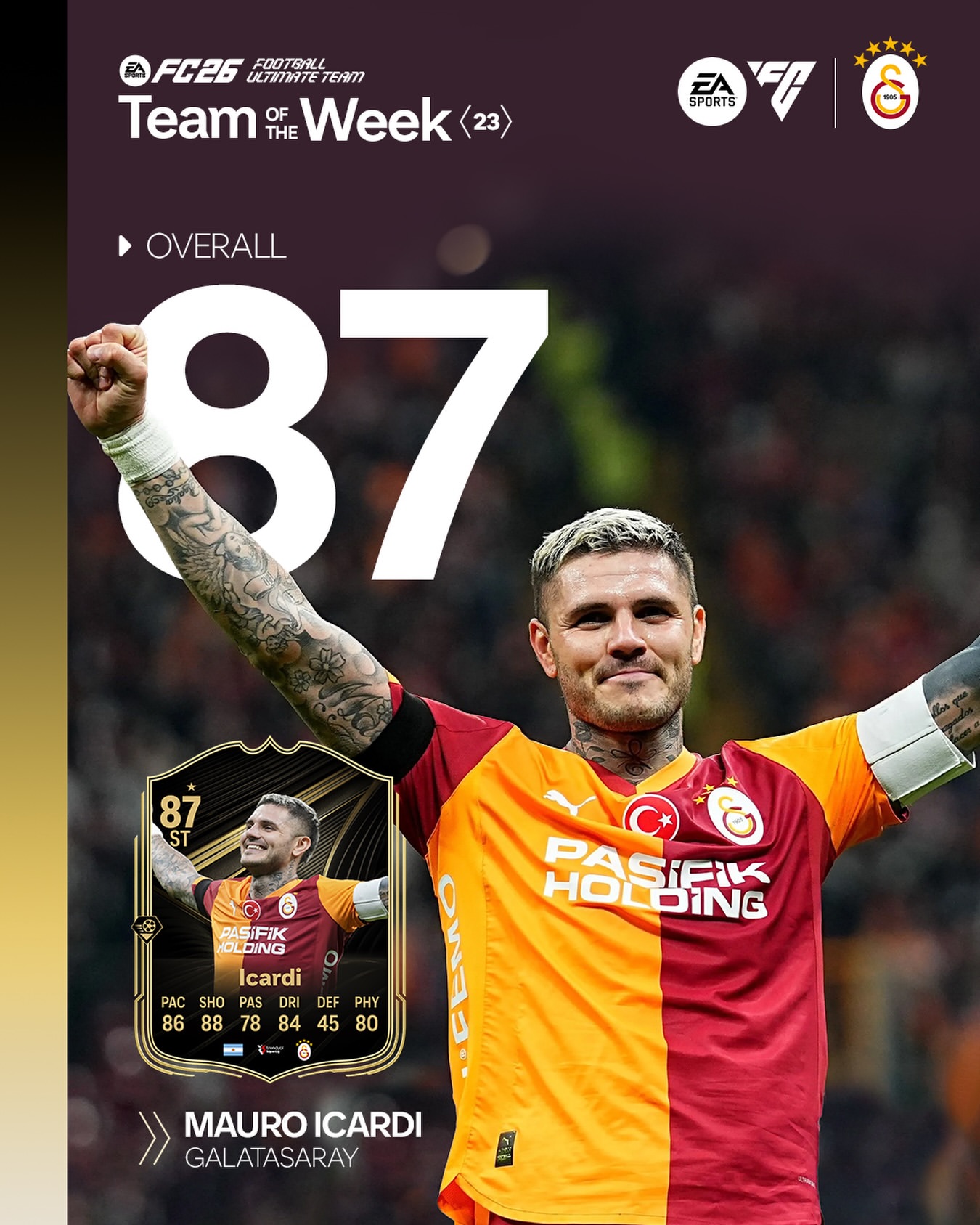 Mauro Icardi, EA SPORTS FC Ultimate Team Haftanın Takımı'nda!