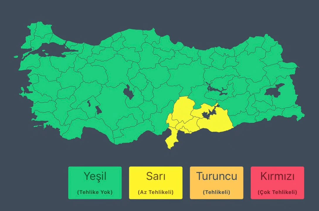 Meteoroloji Genel Müdürlüğü'nden Alınan Son Bilgilere Göre Hava Durumu Uyarısı