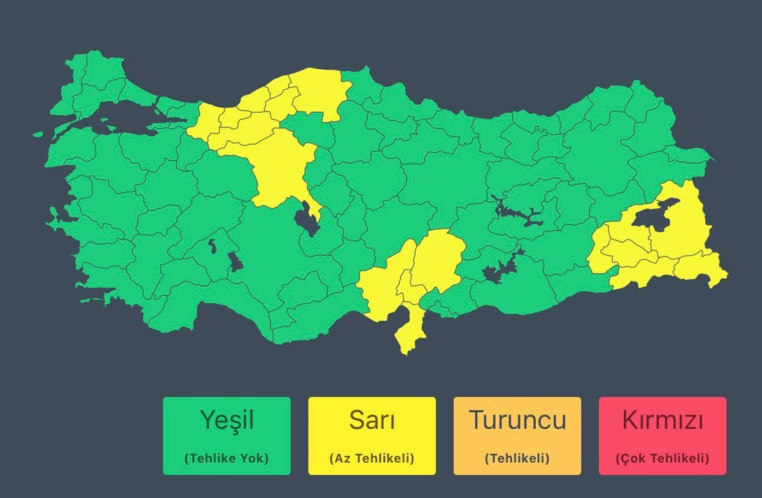 Meteoroloji Genel Müdürlüğü'nden Alınan Son Hava Durumu Bilgileri