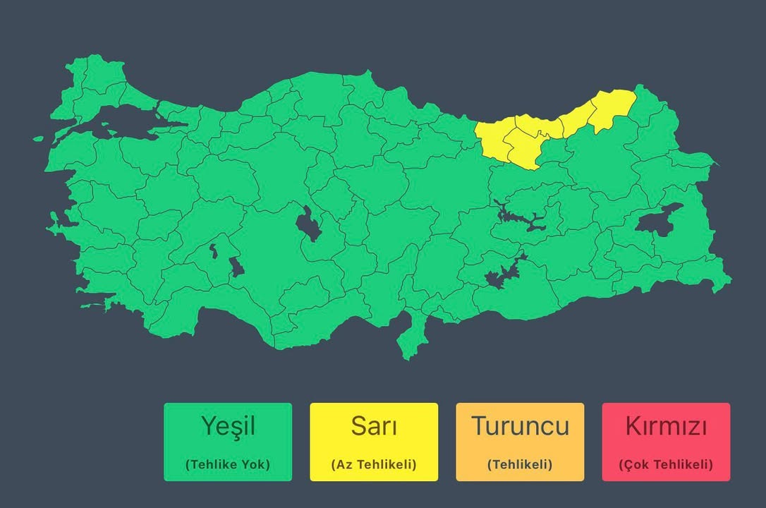 Meteoroloji Genel Müdürlüğü'nden Kuvvetli Yağış Uyarısı!