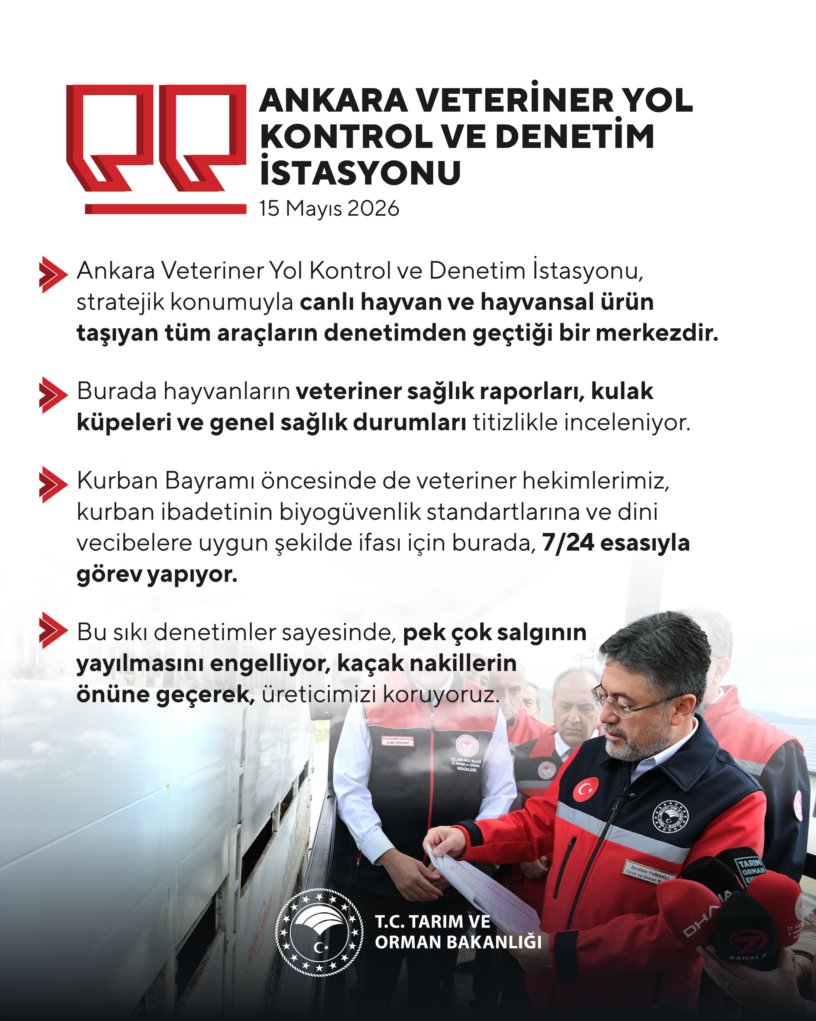 Salgınların yayılmasının önlenmesi için denetimler artırıldı