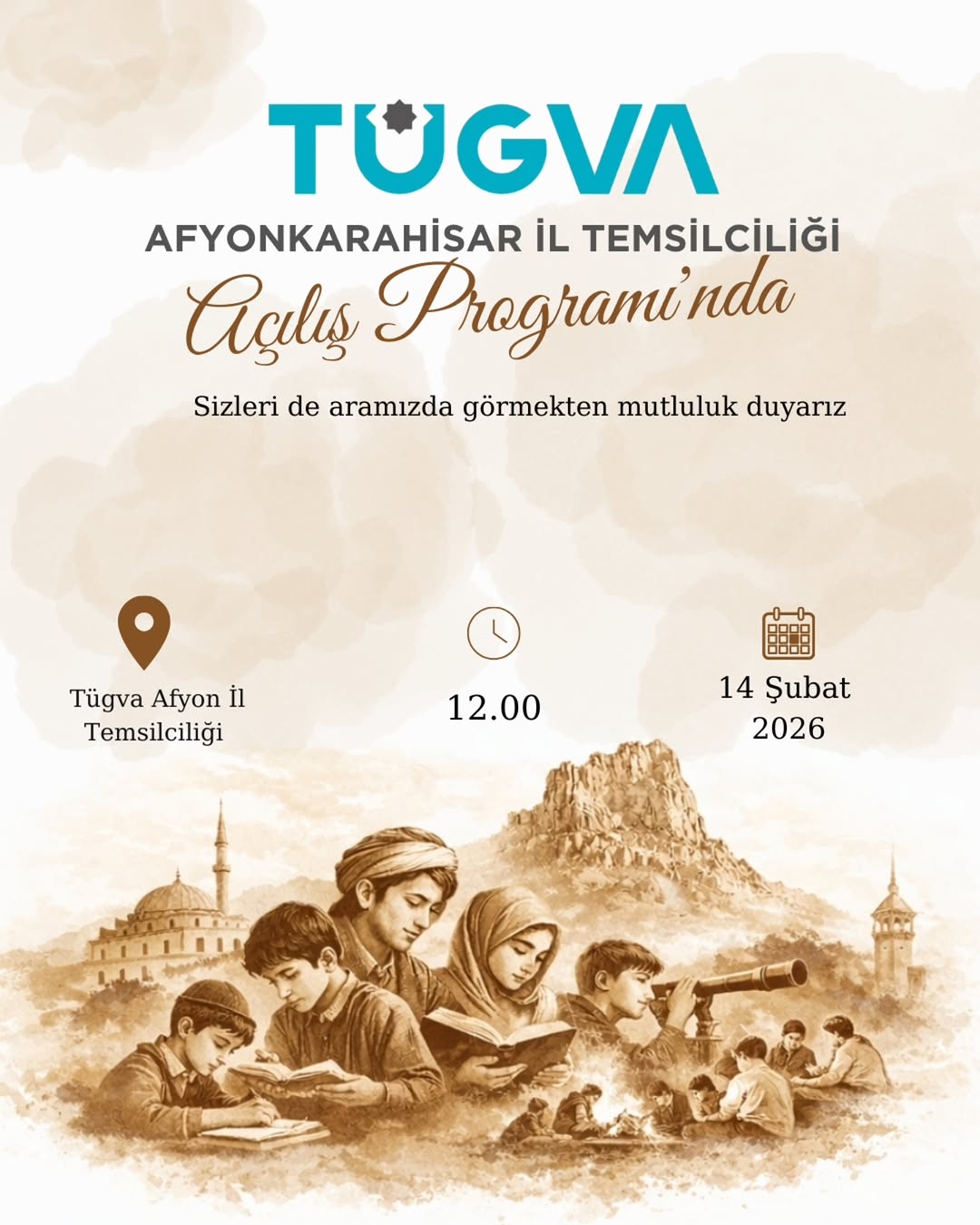 TÜGVA Afyonkarahisar İl Temsilciliği Açılış Programına Davet