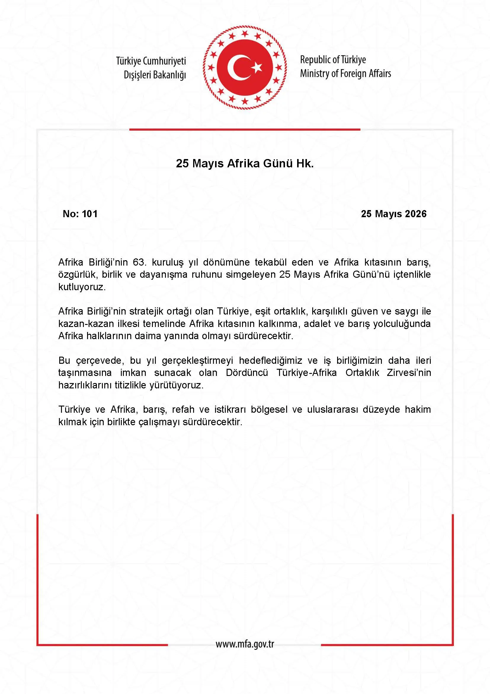 25 Mayıs Afrika Günü etkinlikleri başladı