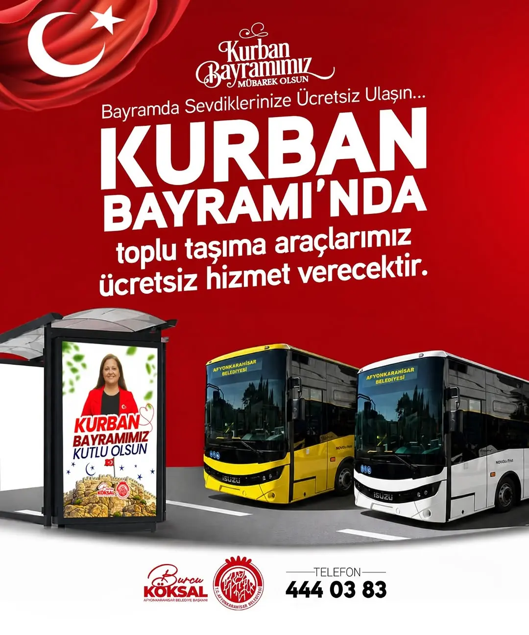 Afyonkarahisar Belediyesi'nden Bayram Müjdesi: Halk Otobüsleri Ücretsiz Olacak!